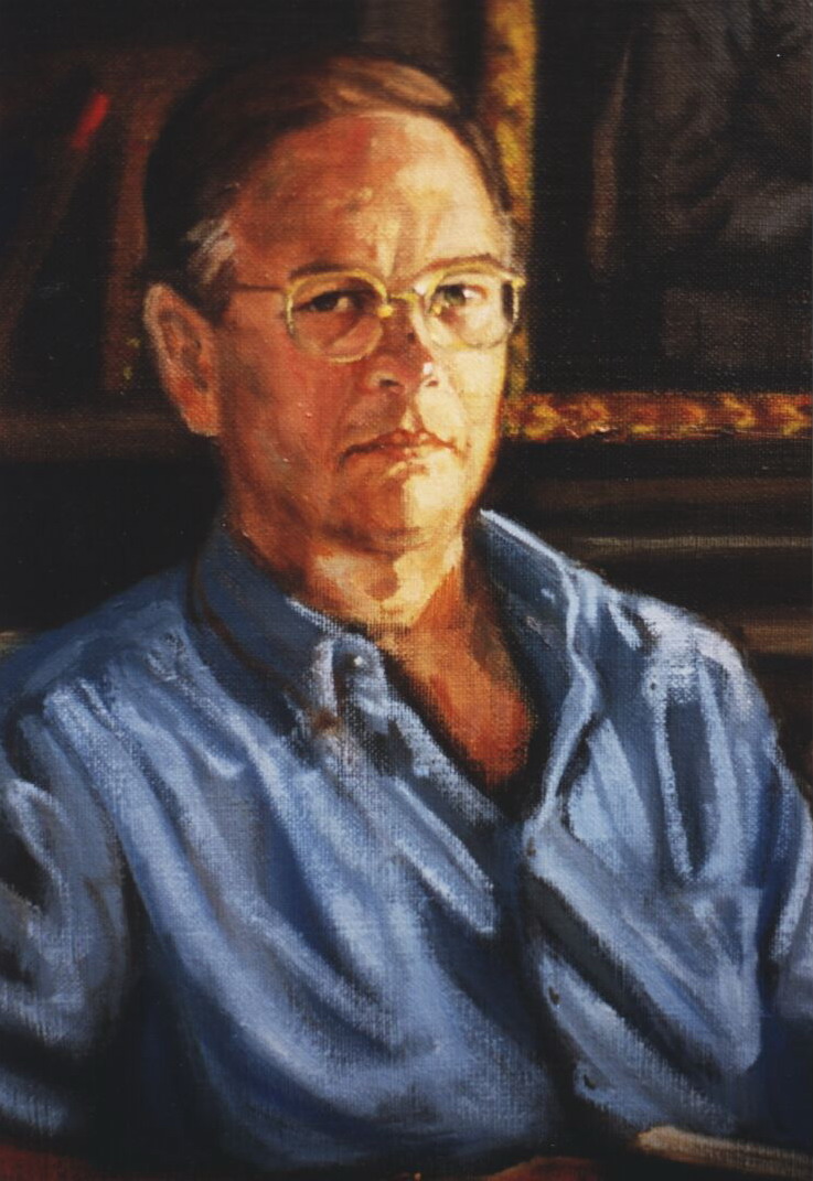 Portrait: Oil on canvas. Detail of Mr Aadrian A Uyt Den Bogaard's portrait.